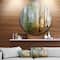 Designart - Morning Forest Panoramic View' Landscape Photography Circle Metal Wall Art